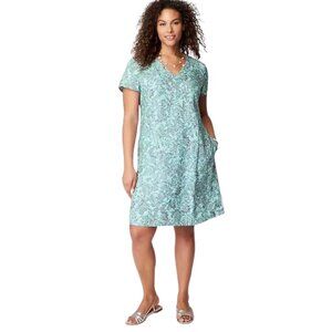 J.Jill Easy Cotton V-Neck Summer Dress Size XLP (16p-18p)